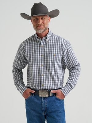 Wrangler® George Strait™ Long Sleeve Button Down One Pocket Shirt