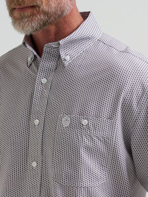 Wrangler&reg; George Strait&trade; Performance Button Down Shirt in Lagoon Starburst