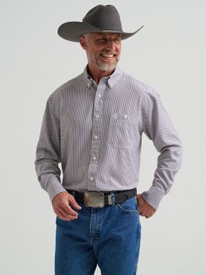 Wrangler&reg; George Strait&trade; Performance Button Down Shirt in Lagoon Starburst