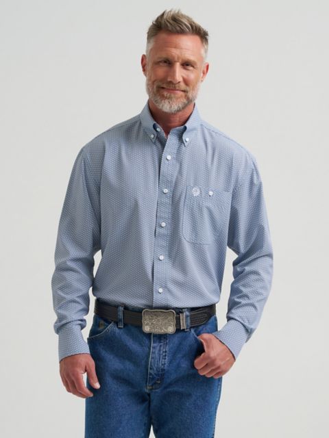 Мужские рубашки Wrangler George Strait™ Performance Button Down Shirt