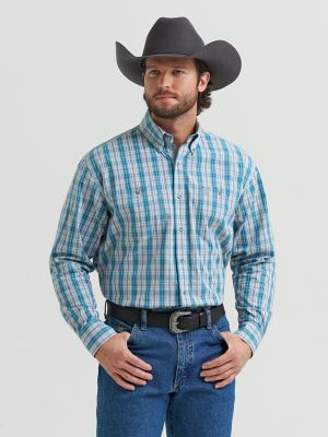 Wrangler® George Strait™ Long Sleeve Button Down Two Pocket Shirt