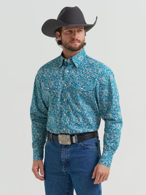 Wrangler® George Strait™ Troubadour Long Sleeve Western Snap Shirt
