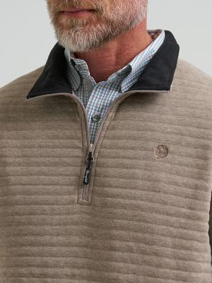Men's George Strait Quarter-Zip Quilted Pullover in Toast alternative view 3