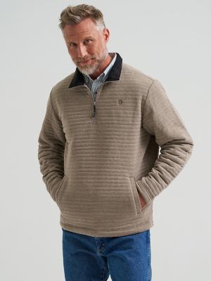 【週末SALE】 REVERSIBLE STRETCH PULLOVER Men's George Strait Quarter-Zip Quilted Pullover