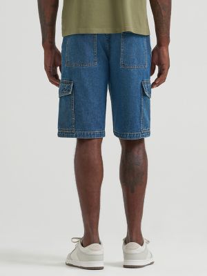 Men's Relaxed Denim Cargo Short in Vintage Tint alternative view 5