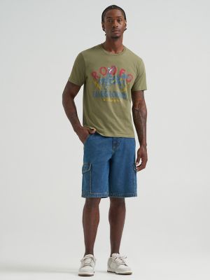Men's Relaxed Denim Cargo Short in Vintage Tint alternative view 8