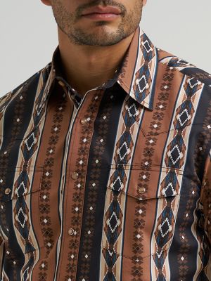 Men's Checotah&reg; Long Sleeve Western Snap Printed Shirt in Mocha alternative view 3