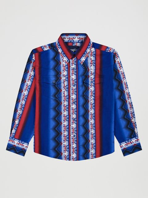 Детские рубашки Wrangler Boy's Checotah Long Sleeve Western Snap Shirt