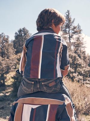 Boy's Brushpopper Stripe Western Snap Shirt - thumbnail 2