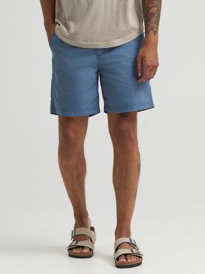 Men's Hybrid Flat Front Short in Blue alternative view 2