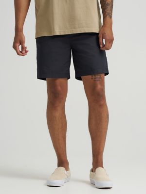 Men's Hybrid Flat Front Short in Jet Black
