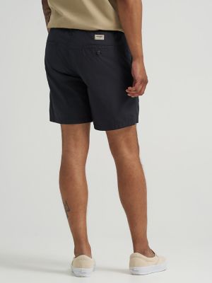 Men's Hybrid Flat Front Short in Jet Black
