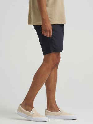 Men's Hybrid Flat Front Short in Jet Black
