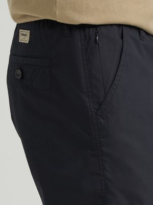 Men's Hybrid Flat Front Short in Jet Black