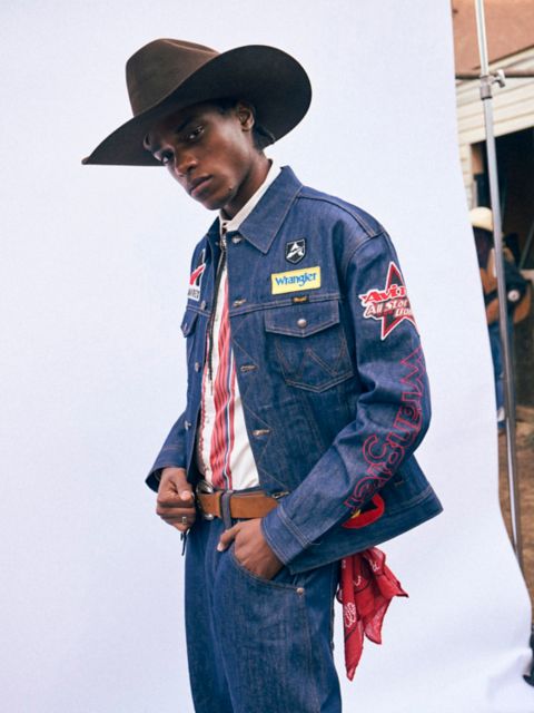 Мужские куртки Wrangler x AVIREX AOP Patch Jacket