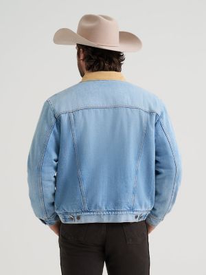 Men's Wrangler&reg; Straight Yoke Sherpa Lined Denim Jacket