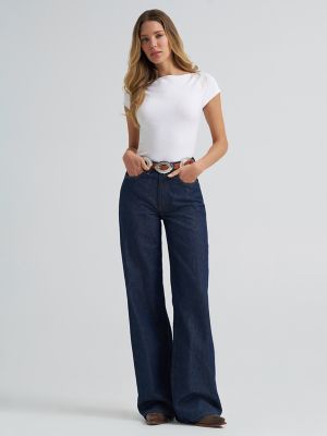 Women's Wrangler Retro&reg; Bailey High Rise Wide Leg Jean in Remy