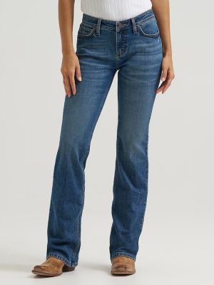 Women's Wrangler Retro&reg; Mae Mid Rise Bootcut Jean in Marina alternative view 2
