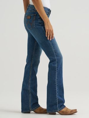 Women's Wrangler Retro&reg; Mae Mid Rise Bootcut Jean in Marina alternative view 3