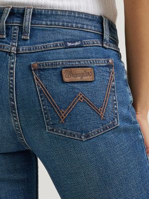 Women's Wrangler Retro&reg; Mae Mid Rise Bootcut Jean in Marina alternative view 4