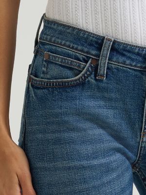 Women's Wrangler Retro&reg; Mae Mid Rise Bootcut Jean in Marina alternative view 5