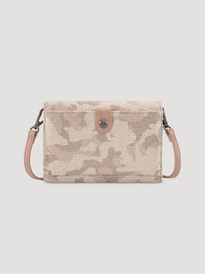 Camo Print Small Cross Body in Pink