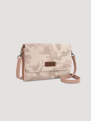 Camo Print Small Cross Body in Pink