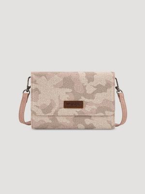 Camo Print Small Cross Body in Pink