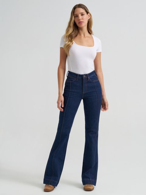 Женские джинсы Wrangler Women's Wrangler Retro® Bailey High Rise Pintuck Trouser Jean