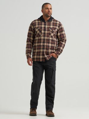 Wrangler&reg; RIGGS Workwear&reg; Hooded Flannel Work Jacket in Field Khaki