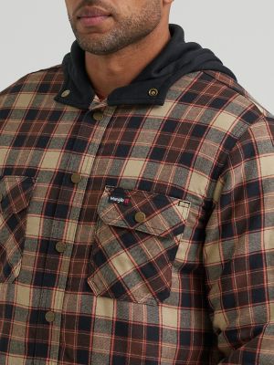 Wrangler&reg; RIGGS Workwear&reg; Hooded Flannel Work Jacket in Field Khaki