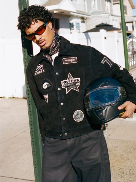 Женские куртки Wrangler x AVIREX Suede Trucker Jacket