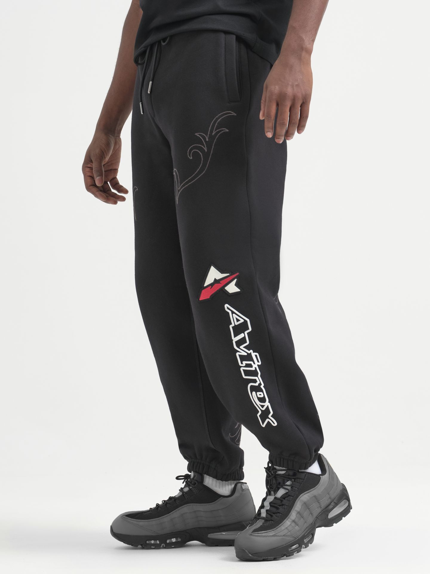 Мужские брюки Wrangler x Avirex Sweatpant, цвет: Чёрный — фото 6