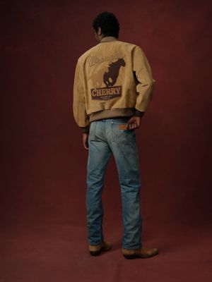 Wrangler x Cherry Suede Varsity Jacket