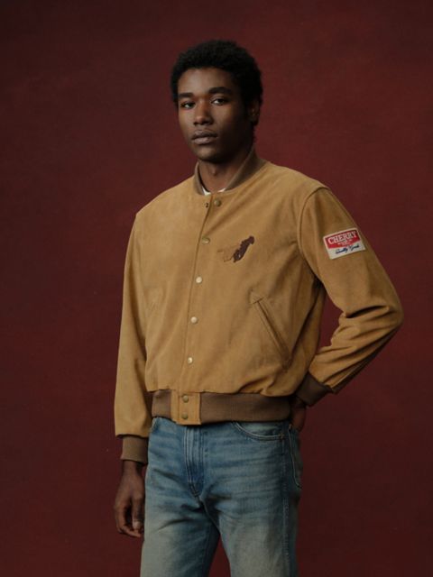 Мужские куртки Wrangler x Cherry Suede Varsity Jacket