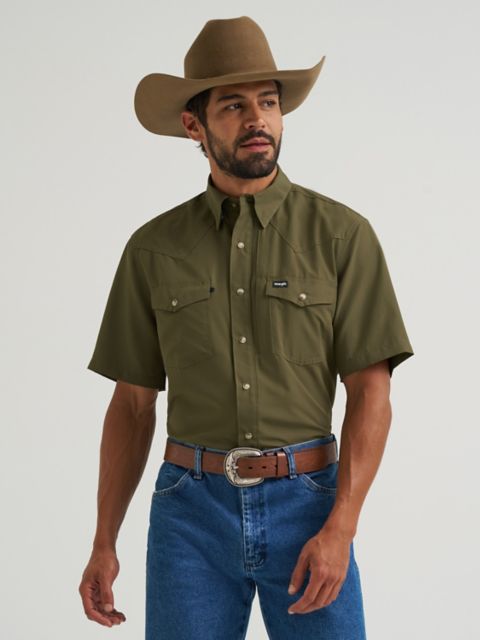 Мужские рубашки Wrangler All Terrain Gear Men's Performance Solid Shirt