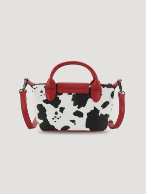 Cow Print Mini Cross Body:Red:One Size alternative view