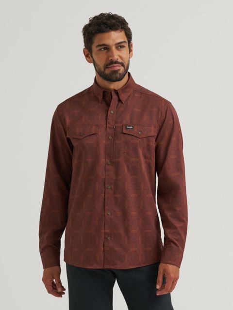 Мужские рубашки Wrangler All Terrain Gear Men's Live-In Print Shirt