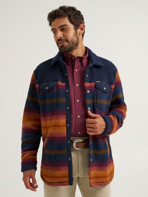 Wrangler All Terrain Gear Men's Fleece Shirt Jacket