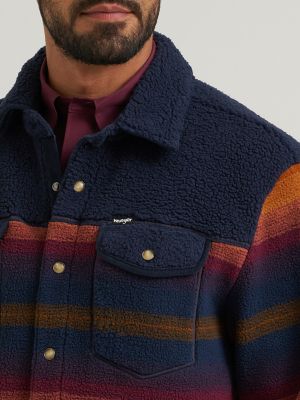 Wrangler All Terrain Gear Men's Fleece Shirt Jacket