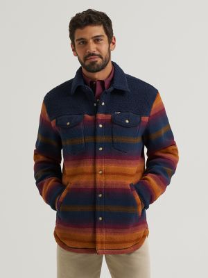 Wrangler All Terrain Gear Men's Fleece Shirt Jacket