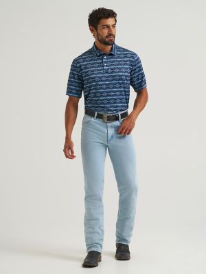 Wrangler All Terrain Gear Men's Performance Polo Shirt in Vintage Indigo