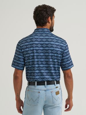 Wrangler All Terrain Gear Men's Performance Polo Shirt in Vintage Indigo