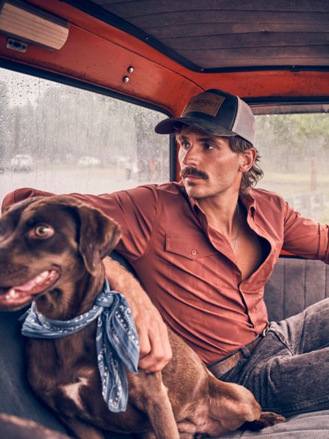 Мужские рубашки Wrangler All Terrain Gear Men's Live-In Solid Shirt