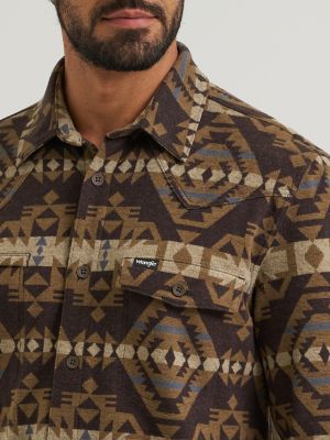 Wrangler All Terrain Gear Men's Blanket Shirt Jacket