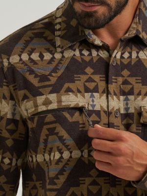 Wrangler All Terrain Gear Men's Blanket Shirt Jacket