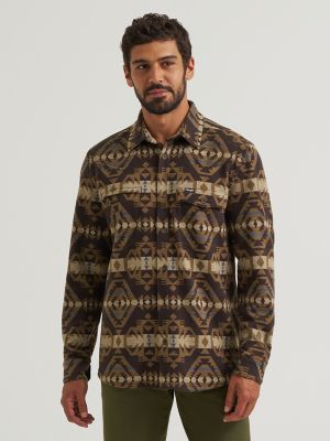 Wrangler All Terrain Gear Men's Blanket Shirt Jacket