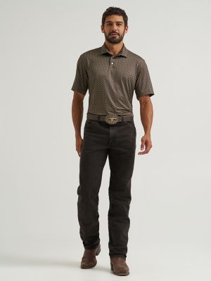 Wrangler All Terrain Gear Men's Performance Polo Shirt in Turkish Coffee alternative view