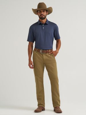 Wrangler All Terrain Gear Men's Performance Polo Shirt in Blue Nights