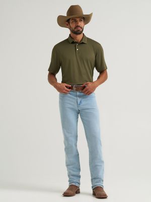 Wrangler All Terrain Gear Men's Performance Polo Shirt in Olive Night alternative view